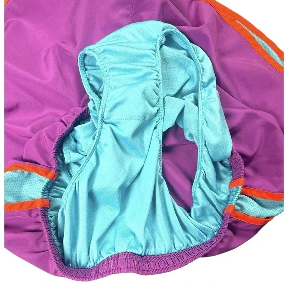 Nike Dri Fit Running Shorts Womens Medium Purple Lined Athletic Workout Colorful - Picture 4 of 8